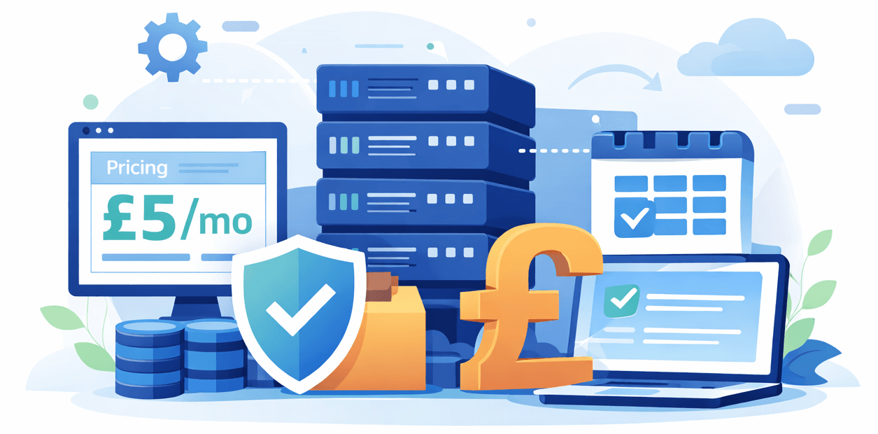 Affordable UK web hosting without renewal price hikes – £5 per month fixed price hosting